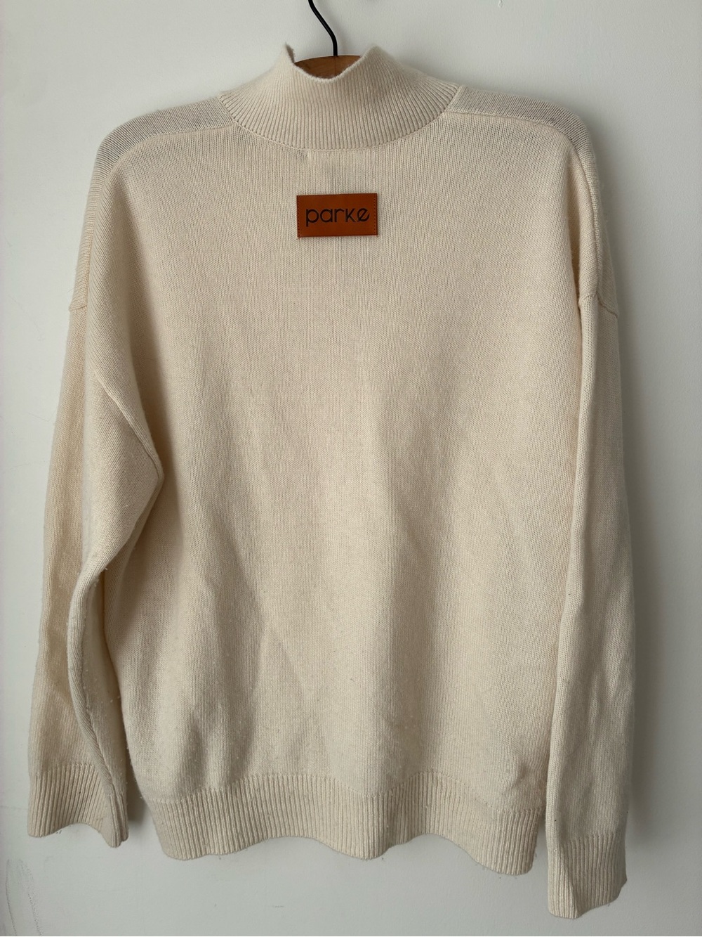 PARKE Sweater Women’s Small Wool Cashmere Cream - Picture 2 of 9